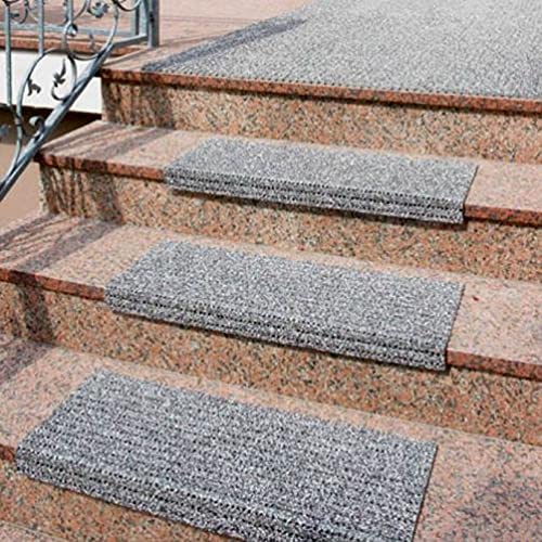Matten-Center Stufenmatten Antirutsch Treppenstufenmatten PVC Granulat mit Winkel | 3 Farben (Braun) von Matten-Center