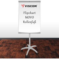 Flipchart Whiteboard MOVO | Höhenverstellbar | Rollbar | Magnethaftend von Mattenlager