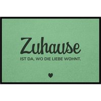 Fußmatte HOME STYLE - Design "Zuhause ist da, wo die Liebe wohnt" von Mattenlager