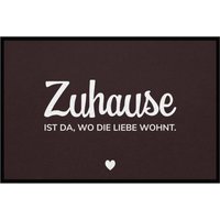 Fußmatte HOME STYLE - Design "Zuhause ist da, wo die Liebe wohnt" von Mattenlager