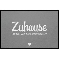 Fußmatte HOME STYLE - Design "Zuhause ist da, wo die Liebe wohnt" von Mattenlager