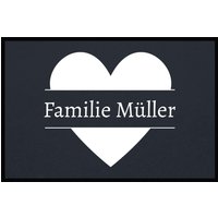 Fußmatte HOME STYLE - "Family Heart" - personalisierbar von Mattenlager