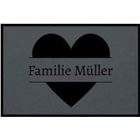 Fußmatte HOME STYLE - "Family Heart" - personalisierbar von Mattenlager