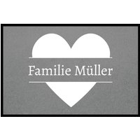 Fußmatte HOME STYLE - "Family Heart" - personalisierbar von Mattenlager