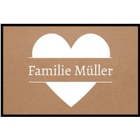 Fußmatte HOME STYLE - "Family Heart" - personalisierbar von Mattenlager