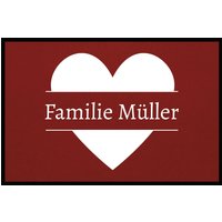 Fußmatte HOME STYLE - "Family Heart" - personalisierbar von Mattenlager