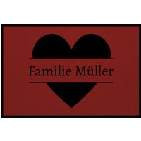 Fußmatte HOME STYLE - "Family Heart" - personalisierbar von Mattenlager