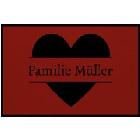 Fußmatte HOME STYLE - "Family Heart" - personalisierbar von Mattenlager
