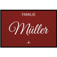 Fußmatte HOME STYLE - "Family House" - personalisierbar von Mattenlager