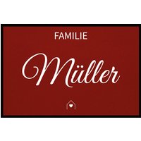 Fußmatte HOME STYLE - "Family House" - personalisierbar von Mattenlager