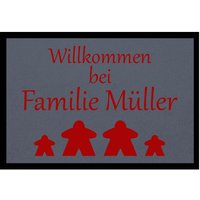 Fußmatte HOME STYLE - "Willkommen Meeple" - personalisierbar Fußmatte HOME STYLE - "Willkommen Meeple" - personalisierbar von Mattenlager
