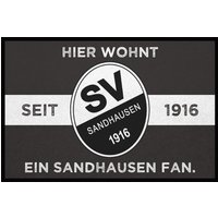 Fußmatte SVS-FANMATTE - Design "Hier wohnt ein Sandhausen Fan" von Mattenlager