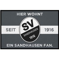 Fußmatte SVS-FANMATTE - Design "Hier wohnt ein Sandhausen Fan" von Mattenlager