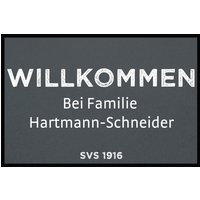 Fußmatte SVS-FANMATTE - Design "Willkommen bei Familie XY" - personalisierbar von Mattenlager