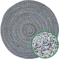 Runder Baumwoll-Teppich AJKA - Naturfaserteppich - gewebt von Mattenlager