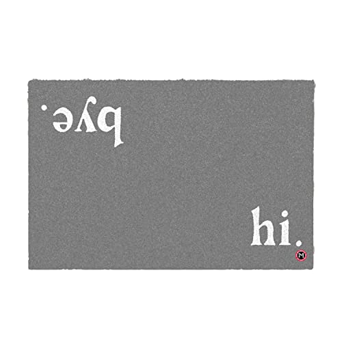 Mattentat Hi Bye Fußmatte 60x40 cm - Fussmatte Innen und Außen Bereich - robuste Schmutzfangmatte aus recycelten Nylonfasern Fußmatte waschbar mit Spruch grau Mattentat Hi Bye Fußmatte 60x40 cm - Fussmatte Innen und Außen Bereich - robuste Schmutzfangmatte aus recycelten Nylonfasern Fußmatte waschbar mit Spruch grau von Mattentat