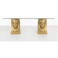 Monumentaler Messing Pharaonenkopf Esstisch von MatthewRachman