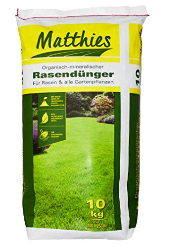 Matthies Rasendünger 10 kg für 100 - 250 m², organisch mineralisch, Langzeitwirkung von Matthies
