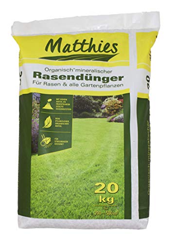 Matthies Rasendünger 20 kg für 200 - 500 m², organisch mineralisch, Langzeitwirkung von ZLYSYCM