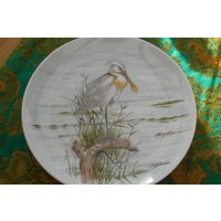 Sammelteller - Wandteller Kaiser Löffelreiher Vintage Porzellan Teller von MattieStone