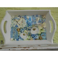 Upcycling Deko Tablett Wandbild Tablettbild "Spring Time" Mosaik Und Decoupage Blumen Vogel Wanddeko Upcycling Deko Tablett Wandbild Tablettbild "Spring Time" Mosaik Und Decoupage Blumen Vogel Wanddeko von MattieStone