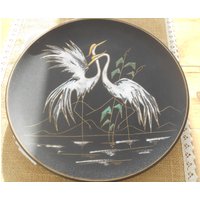 Vintage Wandteller Keramik Teller Ruscha | 717/2 Reiher Wanddeko Vintage Mid-Century von MattieStone