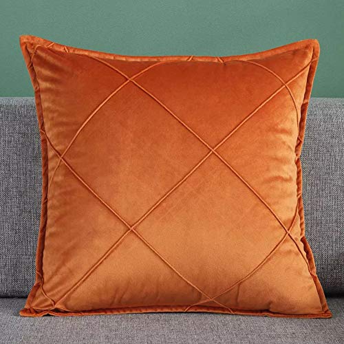 Matty-LZ Samt Einfach Weicher Kissenbezug Hochwertige Qualität Set, Dekorativ Sofa Kissenbezug Kissen Kissenhülle (20x20 Zoll / 50x50 cm, Orange (1 Stück)) von Matty-Hause