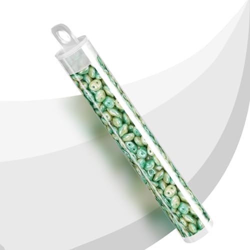 SuperDuo Duets Perlen, 5 mm, Grün, Türkis, Elfenbein, glänzend von Matubo