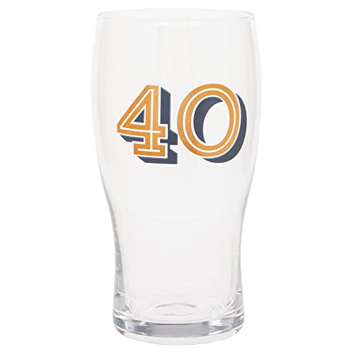 Maturi Gold Bier-Pintglas zum 40. Geburtstag – 570 ml, in Geschenkbox von Maturi