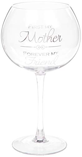 First My Mother Forever My Friend Gin-Glas mit Herzen, 625 ml von Maturi