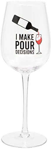 Maturi „I Make Pour Decisions“ humorvolles Weinglas, 420 ml von Maturi