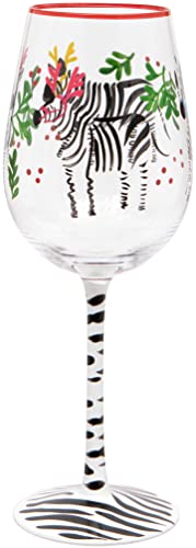 Maturi 470392 Weinglas, 400 ml, mit Geschenkbox, Zebramuster von Maturi