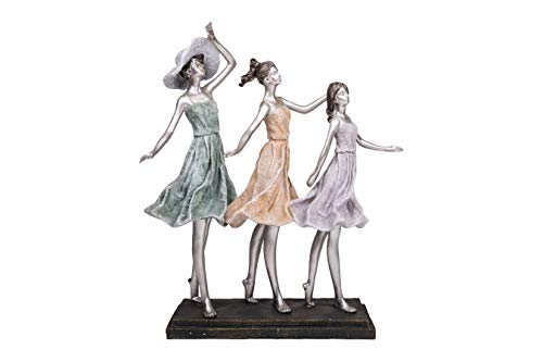 Maturi DREI Mädchen im Sommer Kleider Figur Sashaying, Mehrfarbig, 38.5 x 17.5 x 42.5cm Maturi DREI Mädchen im Sommer Kleider Figur Sashaying, Mehrfarbig, 38.5 x 17.5 x 42.5cm von Maturi