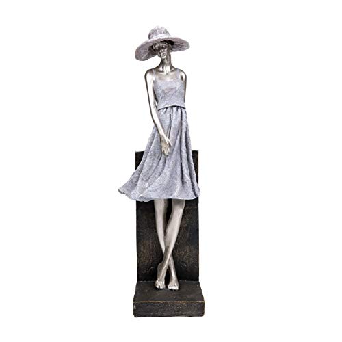 Maturi Figur Mädchen im Sommerkleid, Kunststoff, Mehrfarbig, 15.5 x 10 x 36cm von Maturi