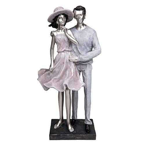 Maturi Figur Paar in Sommerkleidern, Kunststoff, Mehrfarbig, 20 x 15 x 41cm von Maturi