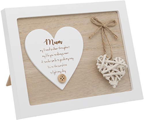 Maturi Freistehendes Schild mit einem gewebten Herz-Geschenk, Braun, 20 x 15 x 1.5cm Maturi Freistehendes Schild mit einem gewebten Herz-Geschenk, Braun, 20 x 15 x 1.5cm von Maturi