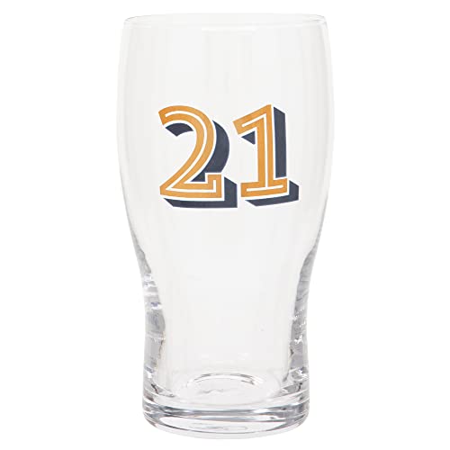 Maturi Gold Bier-Pintglas zum 21. Geburtstag – 570 ml, in Geschenkbox von Maturi