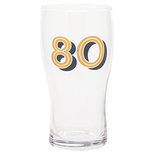 Maturi Gold Bier-Pintglas zum 80. Geburtstag – 570 ml, in Geschenkbox von Maturi