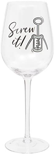 Maturi „Screw It!“ humorvolles Weinglas, 420 ml von Maturi