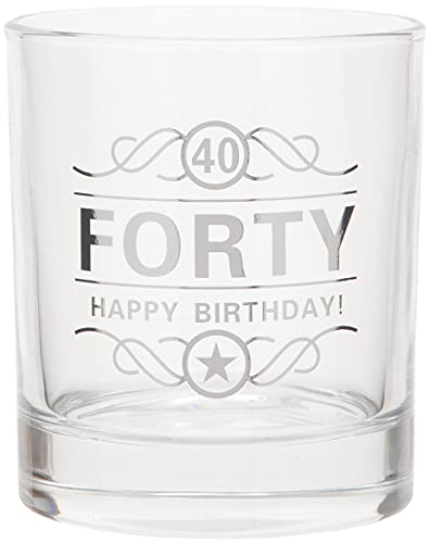 Maturi Spirituosenglas zum 40. Geburtstag „Forty Happy Birthday!“, 350 ml, in Geschenkbox Maturi Spirituosenglas zum 40. Geburtstag „Forty Happy Birthday!“, 350 ml, in Geschenkbox von Maturi