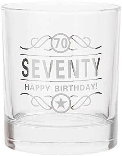 Maturi Spirituosenglas zum 70. Geburtstag „Seventy Happy Birthday!“, 350 ml, in Geschenkbox von Maturi