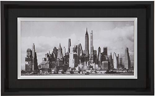 Maturi schwarzer rechteckiger Bilderrahmen mit dickem Rand zur Wandmontage – New York City Skyline, 51x31cm von Maturi