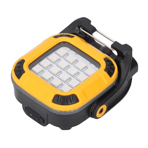 COB Magnetic Work Light Tragbare Wiederaufladbare LED -Campinglicht 360 ° Drehfaltbarer Notfall mit Magnetischer Basis Hanging Haken für den Außenbereich (Gelb) von Matybobe