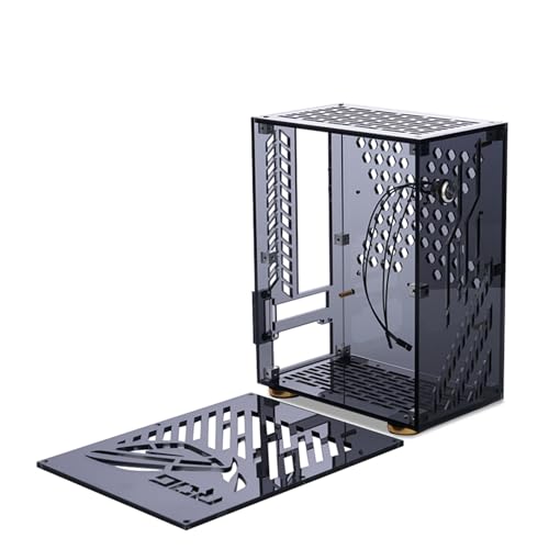 Kleine -Computerkoffer Compact PC Case -ITX Motherboard Flex Netzteil für Spiele (Schwarz) von Matybobe