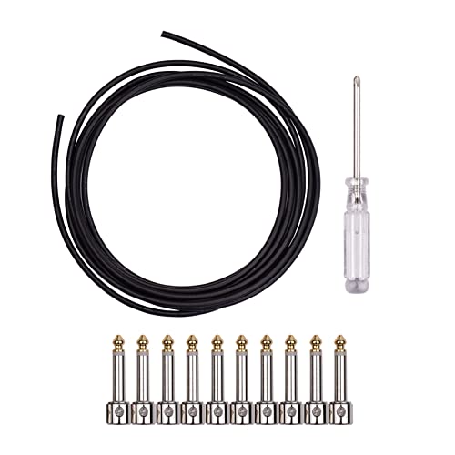 Lötes Patch Cable Kit Gitarre Pedal Board Kordendraht 10 Stecker 3 Meter mit Mini -Schraubendreher -Musikinstrumentenzubehör Set von Matybobe