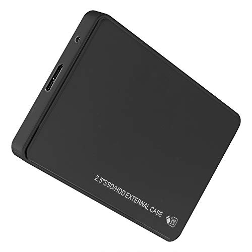 Matybobe 2.5in Mobile Festplatte Externe Hülle Hochgeschwindigkeitsübertragung USB3.0 HDD-Box Ultra-dünn Tragbares ABS-Material (Schwarz) von Matybobe