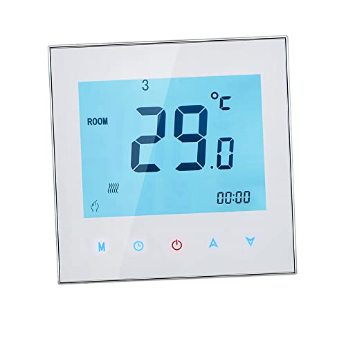 Matybobe Digital Thermostat, Raumthermostat Fußbodenheizung Wandheizung, LCD-Display Touchscreen Raumtemperaturregler Wasser Heizung Thermostat für Thermostat heizung Wasserheizung,heizungsthermostat Matybobe Digital Thermostat, Raumthermostat Fußbodenheizung Wandheizung, LCD-Display Touchscreen Raumtemperaturregler Wasser Heizung Thermostat für Thermostat heizung Wasserheizung,heizungsthermostat von Matybobe