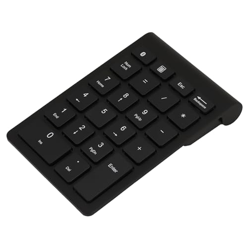 Matybobe BT304 22 Tasten Numerische Tastatur Wireless Tastatur 5.0 Kompatibles Ergonomisches Design Silber Schwarz (Schwarz) von Matybobe