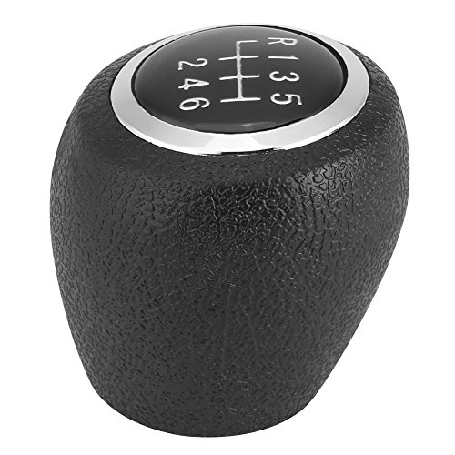 Matybobe Car Gear Schaltschaltknaufkopf Hochwertiger Ersatzschwarz Silber 5 Geschwindigkeit 6-Geschwindigkeit Cruze 2008-2012 (6 Geschwindigkeit) von Matybobe
