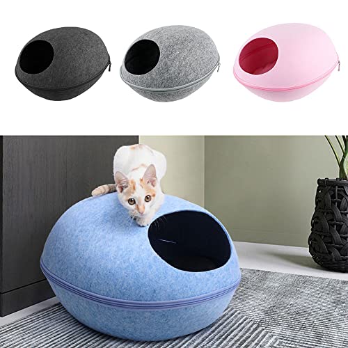Matybobe Cat Pet Cave Fühlte Sich Gemütlicher Schutz für eine Sichere und Warme Katzenschlafumgebung Grau (Hellgrau) von Matybobe